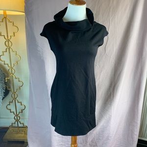 Black turtle neck dress
